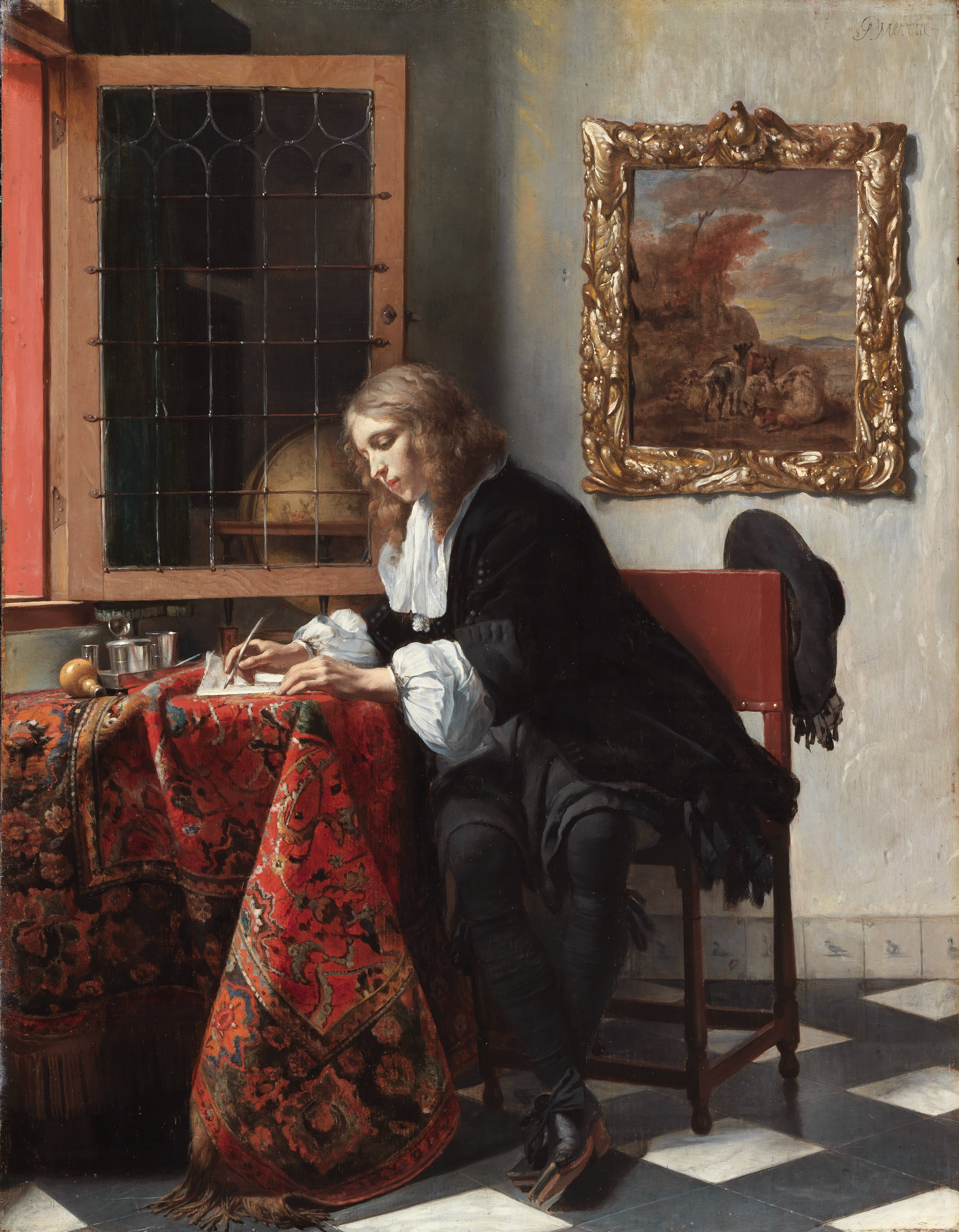 Man Writing a Letter by Gabril Metsu